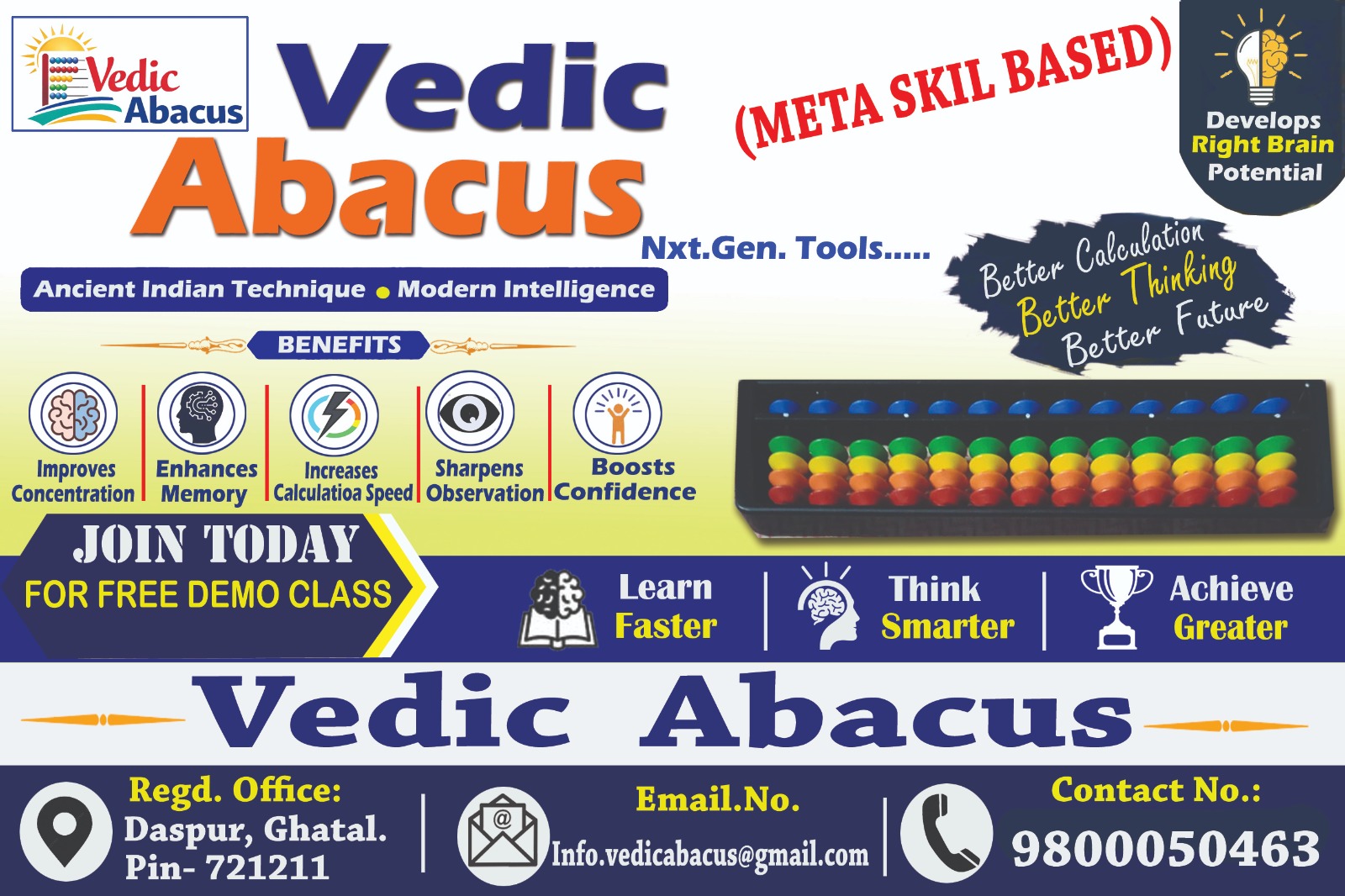 Vedic Abacus Benefits Banner